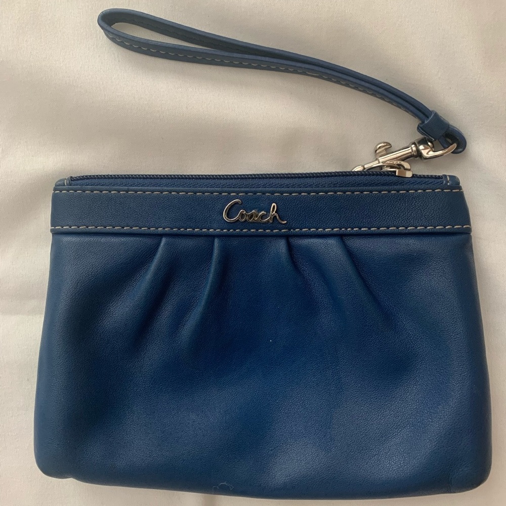 Blue Coach wristlet